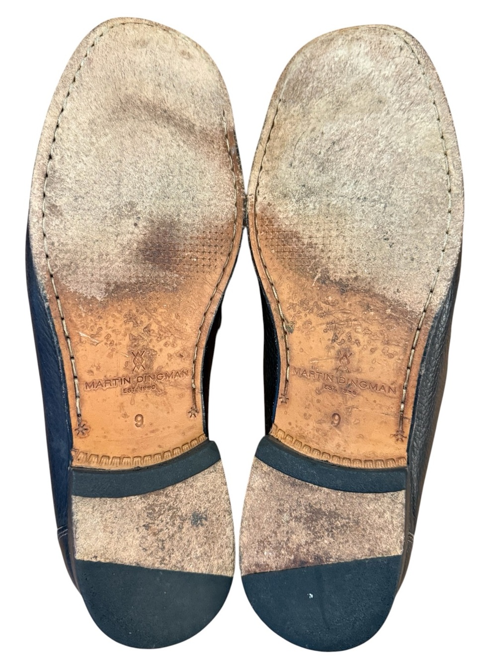 Martin Dingman Dark Brown Pebbled Leather Horse Bit Loafers 9M Brazil 52015M - Picture 3 of 15